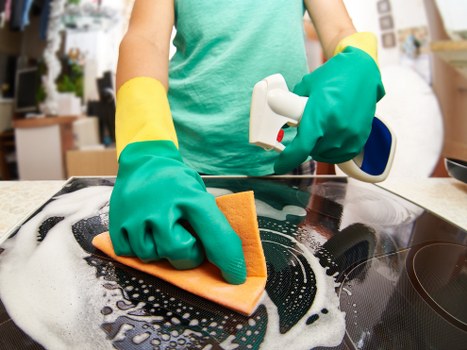 Clean carpet fibers after professional treatment